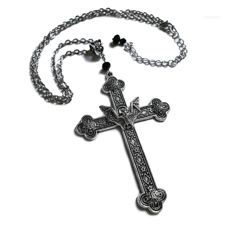 Vòng Cổ Choker Hình Dơi Thánh Giá Phong Cách Gothic Punk Tinh Tế Cho Nữ