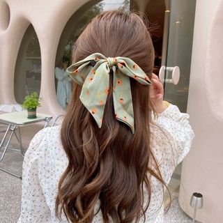 Dây Buộc Tóc Ruy Băng Lụa Satin Hai Lớp Phong Cách Hàn Quốc Mới Cho Nữ 2021