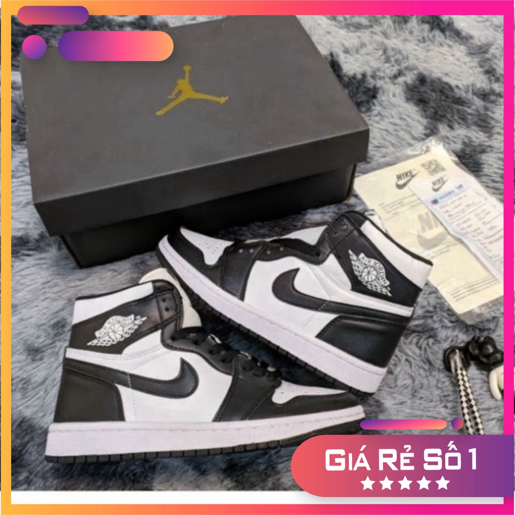 Giày thể thao JD pan.da, Giày JD1 cao cổ đen trắng nam nữ cực hot dễ phối đồ 2021 Rẻ Nhất Shopeee