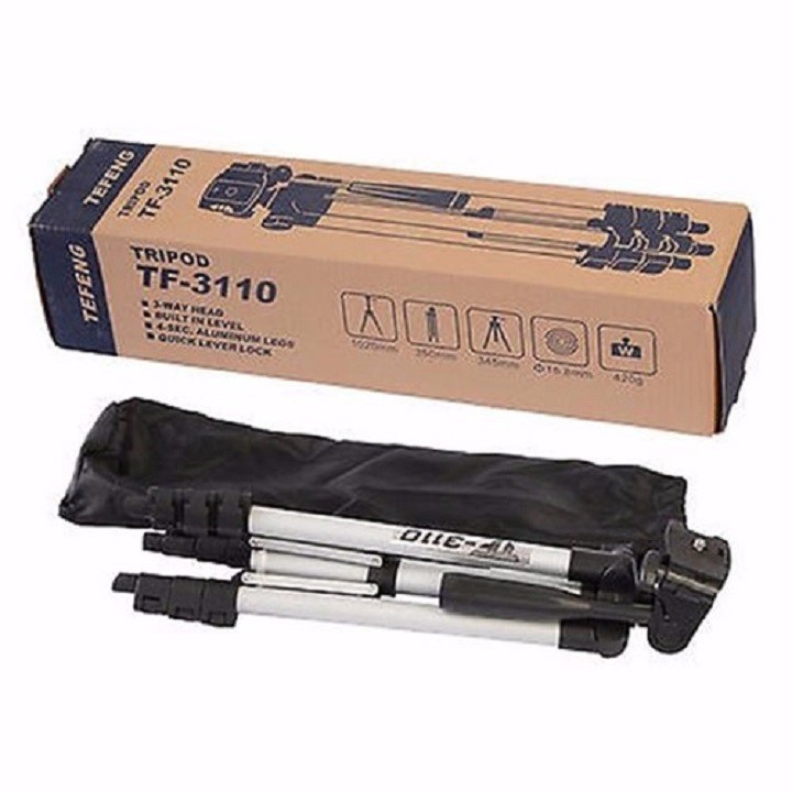 Gậy Tripod 3110A - Chân Đỡ Máy Ảnh Du Lịch - Có Kẹp Điện Thoại