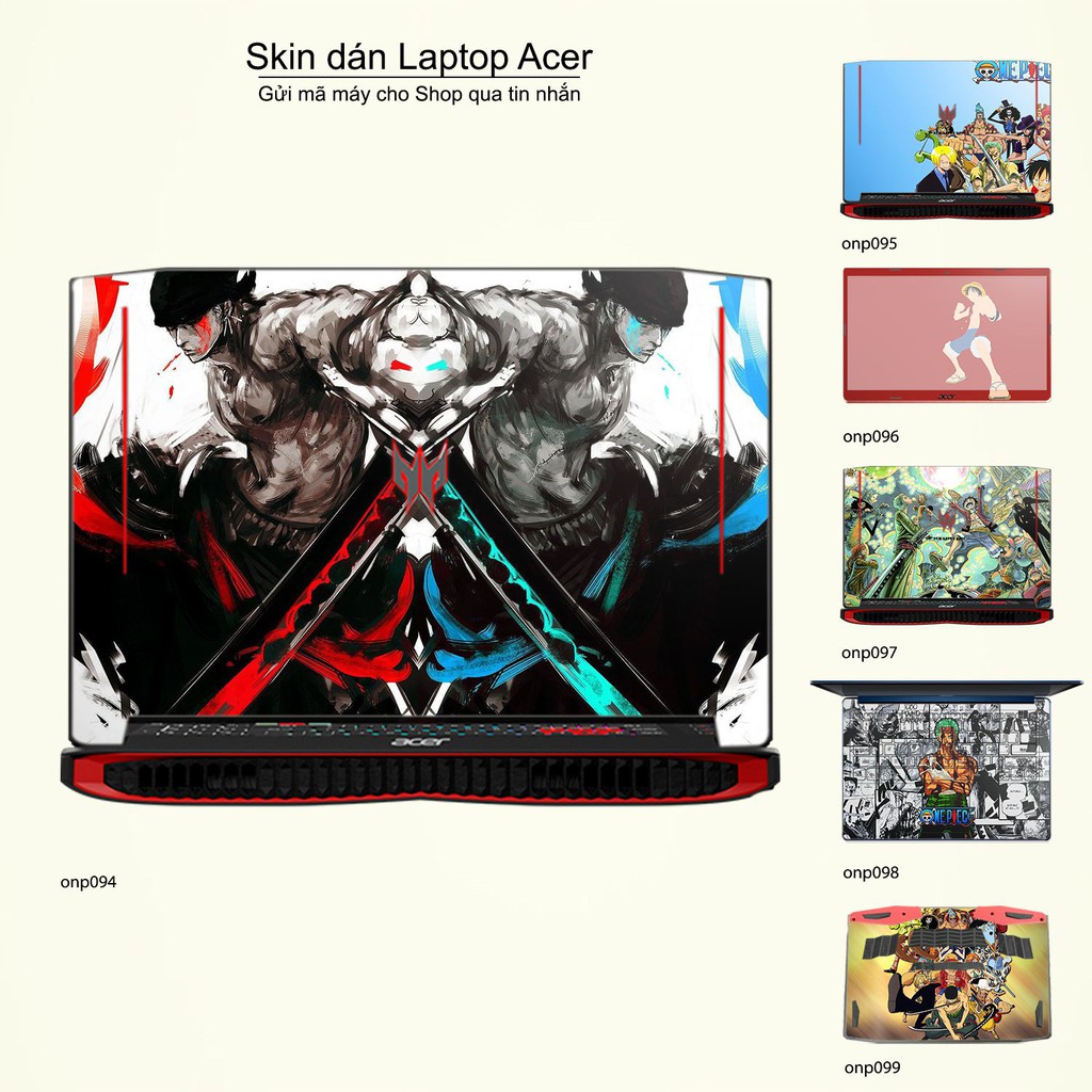 Skin dán Laptop Acer in hình One Piece nhiều mẫu 9 (inbox mã máy cho Shop)