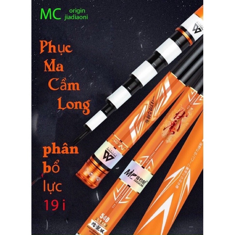 Cần câu tay hãng MC hàng loại 1 cần dài 9m tải cá 15kg phục ma cầm long 5H hàng chính hãng + 1 đọt phụ vip bdshad8