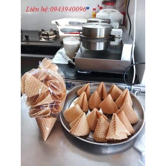 Máy làm bánh ốc quế, vỏ kem ốc quế đôi cao cấp