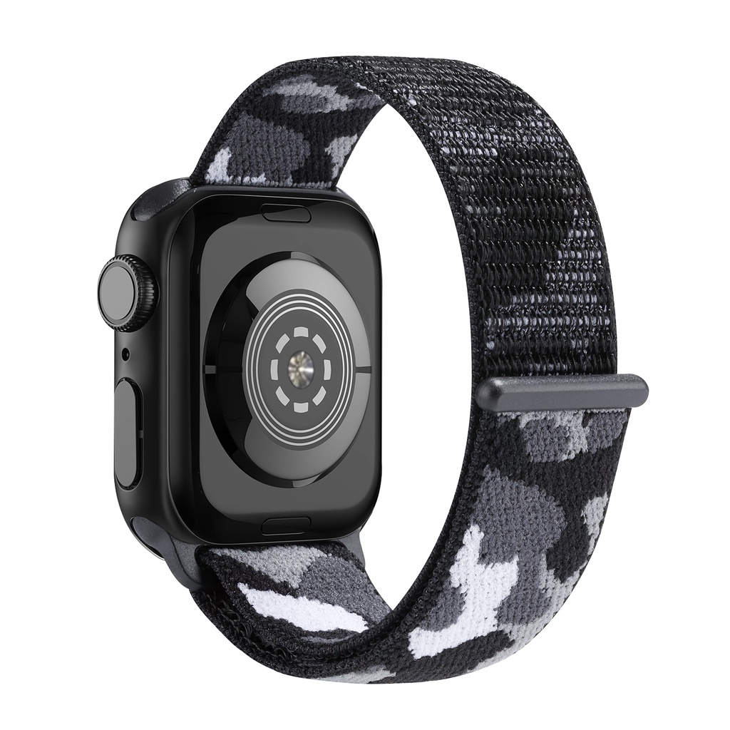 Dây Đeo Nylon Co Giãn Điều Chỉnh Được Cho iWatch Series 8 7 6 SE 5 4 44mm 40mm 45mm 41mm 42mm 38mm 45mm