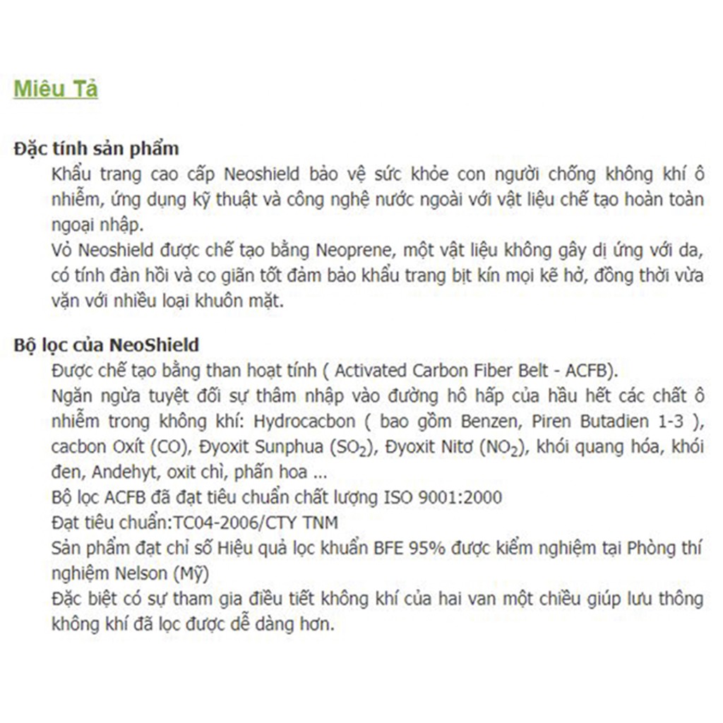 [Chính Hãng Neomask VN] Khẩu Trang Than Hoạt Tính Cao Cấp NEOSHIELD Chống Ô Nhiễm - Có Van 1 Chiều - Lớp Lọc Tháo Rời | BigBuy360 - bigbuy360.vn
