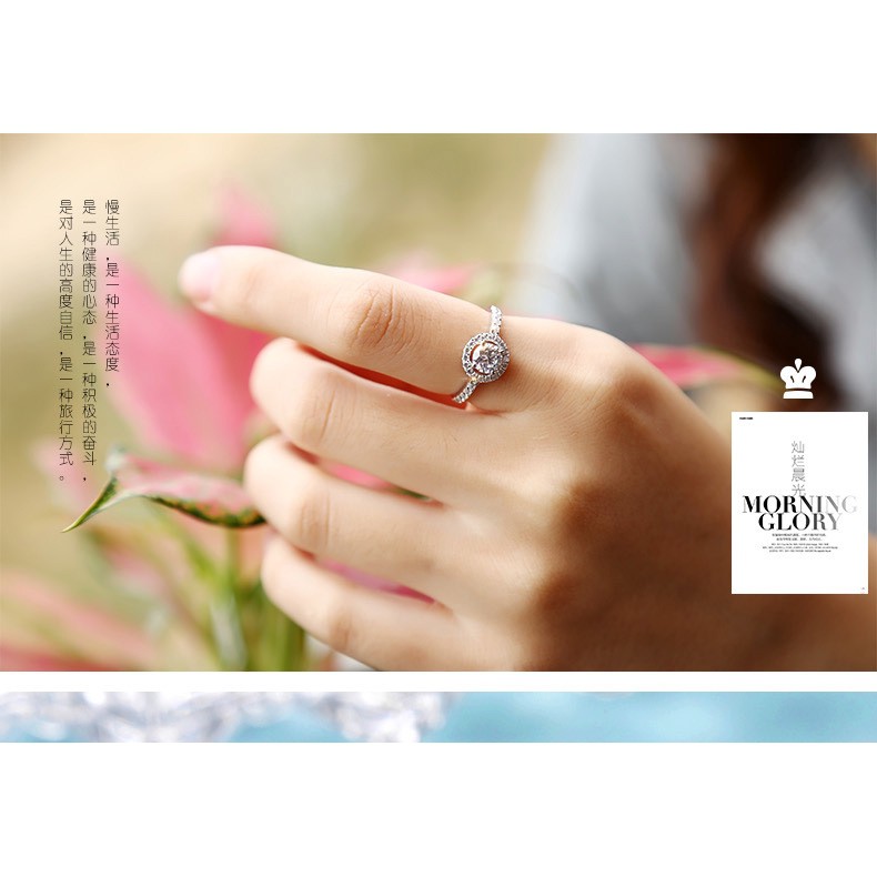 Nhẫn Đeo Tay Kim Loại Đính Đá Lấp Lánh Thời Trang Cho Nữ