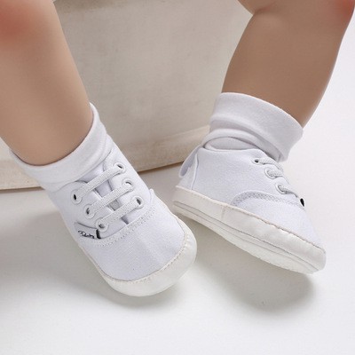 Giày tập đi cho bé trai bé gái đế cao su chống trơn trượt kiểu dáng đơn giản phong cách dễ thương cho bé