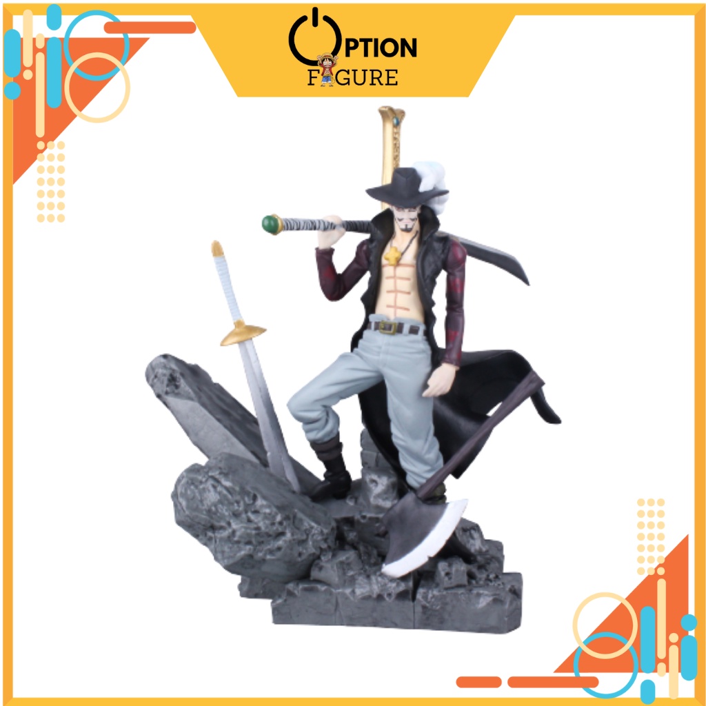 Mô Hình Anime One Piece Mihawk Mắt Diều Hầu cầm kiếm 16cm, Figure Mihawk One Piece mắt diều hâu giá rẻ trong vua hải tặc