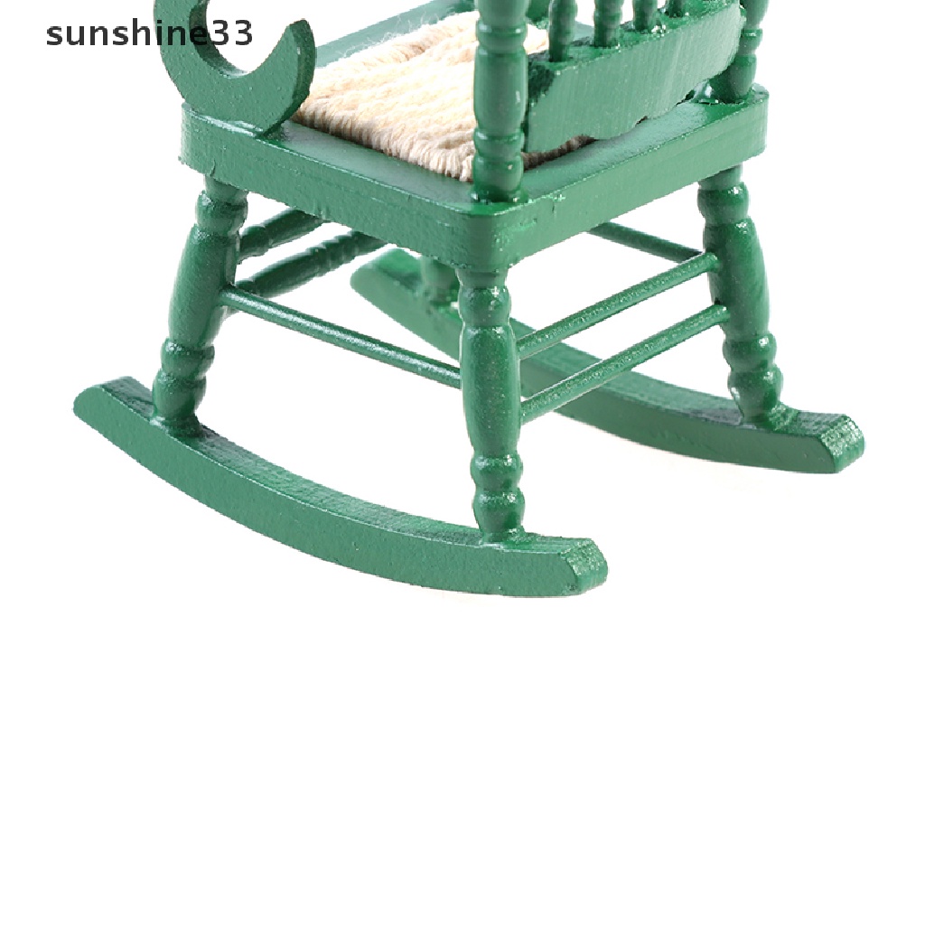 Mô Hình Ghế Gỗ Mini Tỉ Lệ 1 / 12 Trang Trí Nhà Búp Bê