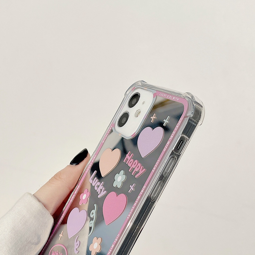 Ốp lưng iphone Ốp điện thoại tpu silicon mặt gương xinh xắn cho iPhone 11 12 13 Pro Max X Xr Xs Max 7 8 Plus SE 2020 12 13 MINI Dinuo case/JM-3