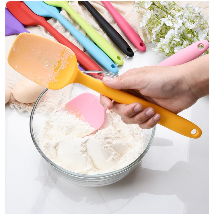 Phới Thìa Trộn Bột Spatula Silicone Chịu Nhiệt, Đúc Liền Dùng Để Đánh Bột,Trộn Bột, Vét Kem 28cm (Dạng Thìa)