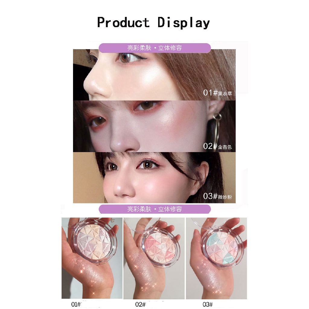 (hàng Mới Về) Phấn Bắt Sáng / Tạo Khối Lấp Lánh Siêu Đậm Đặc Làm Sáng Da Cho Mặt / Cơ Thể | BigBuy360 - bigbuy360.vn