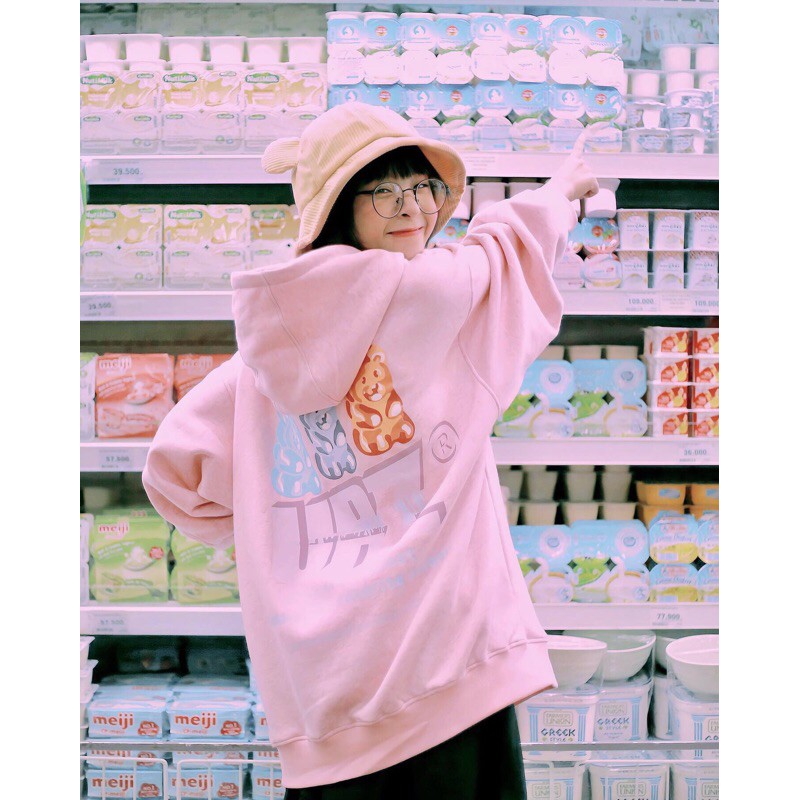 UPZ Áo Khoác Hoodie In Gummie (2 Màu)