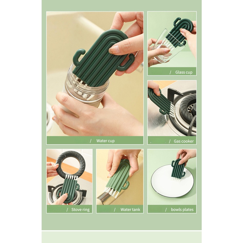 Cọ Vệ Sinh Bàn Phím Máy Tính Hình Cây Xương Rồng Có Vòng Đệm Cao Su