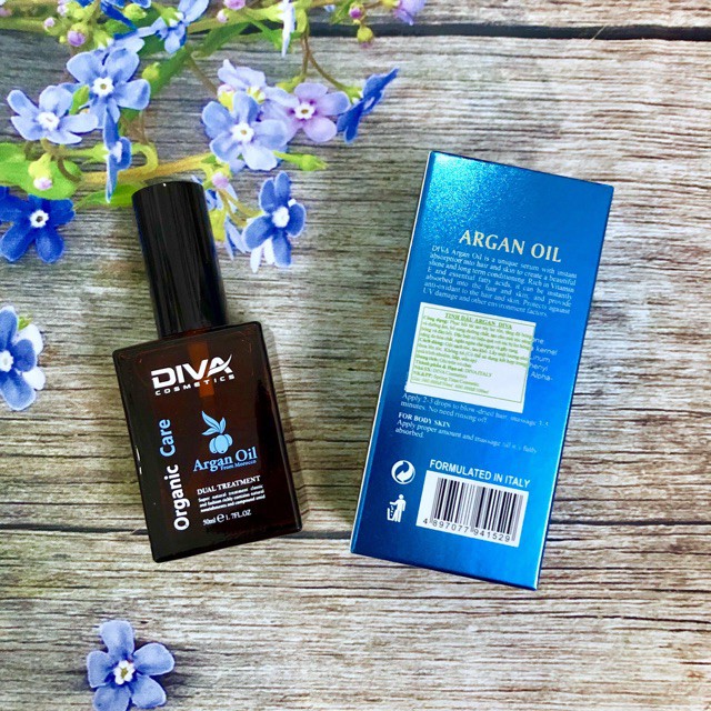 [#DIVA-Ý] Tinh dầu Argan Oil Organic Care Diva dưỡng bóng mượt tóc 50ml