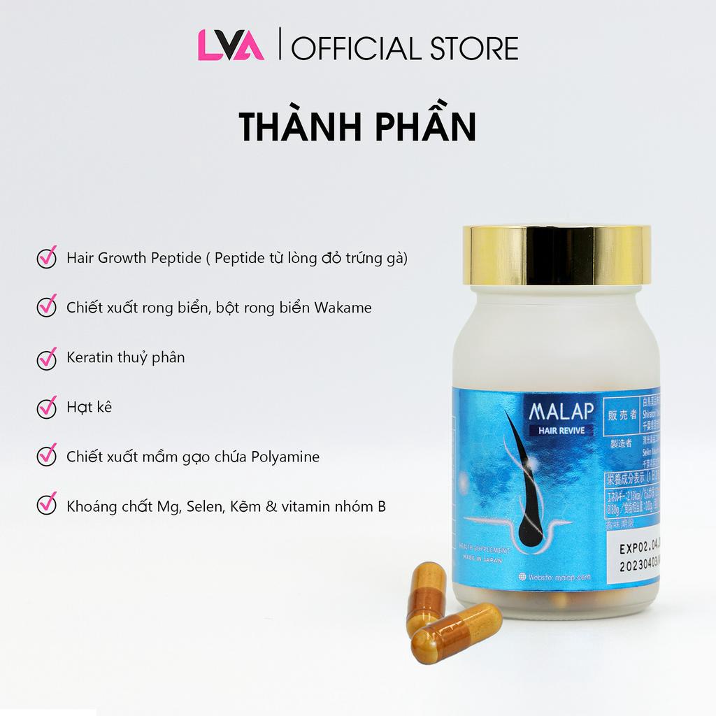 Viên uống mọc tóc Malap Hair Revive Nhật Bản - Hộp 60 viên