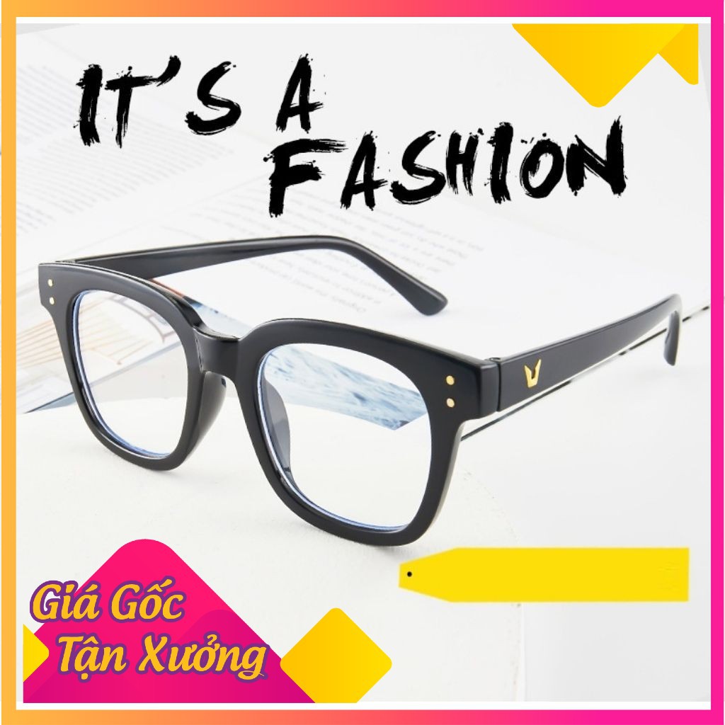 [Mã FAMAYFA giảm 10K đơn 50K] Mắt kính giả cận VG 104 thời trang nam nữ gọng chử V 2 chấm hot trend