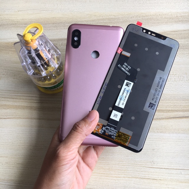 Combo Bộ Vỏ Sườn + Màn Hình Redmi Note 6 / Note 6 Pro Zin Hàng Cao Cấp ( Tặng bộ vít đa năng)