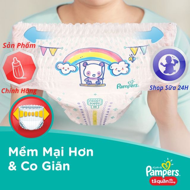 Tã/Bỉm quần Pampers Giữ Dáng Mới Gói Lớn S52/M40/L36/XL32/XXL28