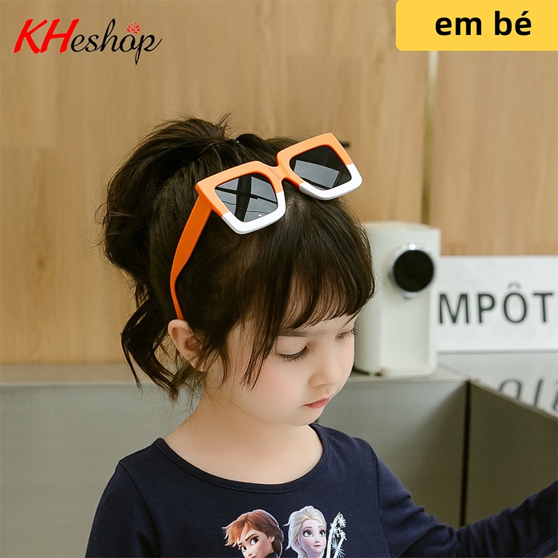 Kính Thời Trang 6 màu form vuông hiện đại cho Bé yêu, họa tiết da báo, gọng rộng vành thời thượng mã Y83126