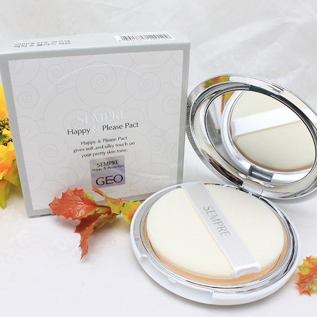 Phấn phủ GEO Sempre Happy &amp; Please Pact Hàn Quốc