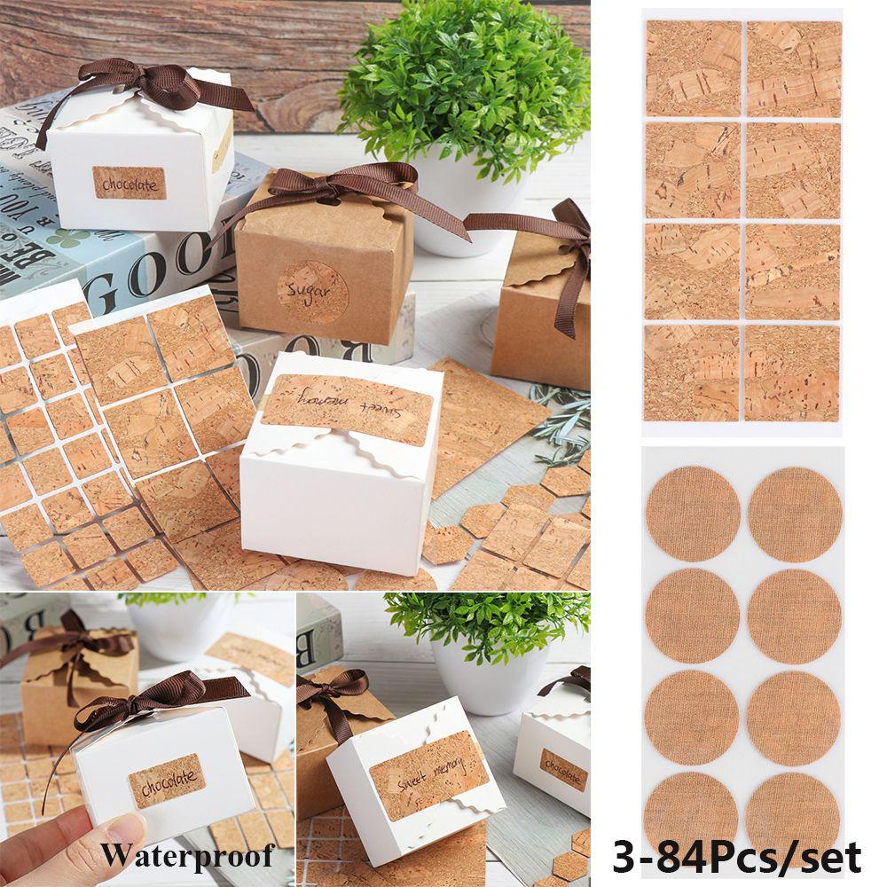 1 Bộ Nhãn Dán Phân Loại Túi Bánh Quy Bằng Gỗ