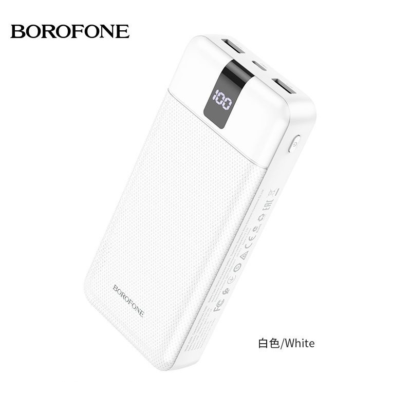 Pin Sạc Dự Phòng Borofone BJ20A 20000mah 3 Dây Sạc Tiện Lợi Có LCD