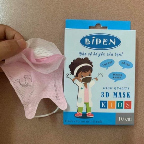 Khẩu trang y tế trẻ em, khẩu trang cute, in hình cá  nhiều màu sắc  cho bé từ 1-6 tuổi hộp 10 cái BIDEN Shop Hải Nhiều | BigBuy360 - bigbuy360.vn