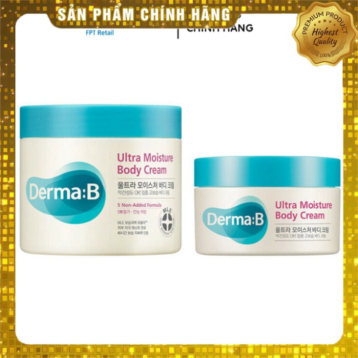 Kem Dưỡng Ẩm Tập Trung Derma:B Ultra Moisture Body Cream 200 - 430ml