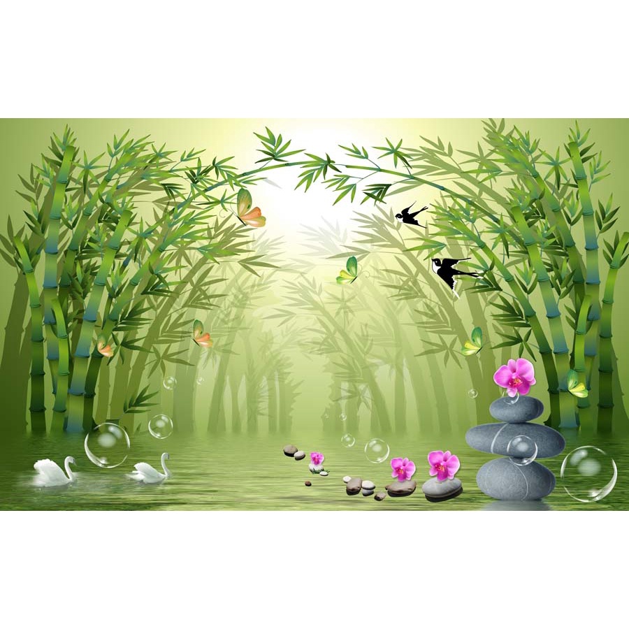 Tranh hoa cỏ thiên nhiên tặng keo và dụng cụ dán