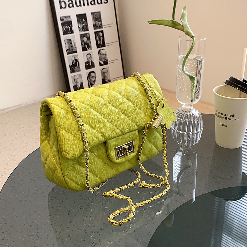 Túi IELGY đeo vai dáng vuông cỡ nhỏ quai xích thời trang cho nữ