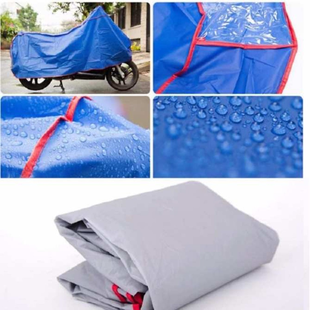 Bạt phủ xe máy gia đình loại to phù hợp với các loại xe hiện nay - Áo trùm che mưa che nắng cho xe máy chống thấm nước