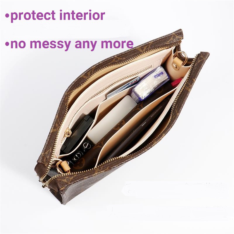 Lót túi giữ form lv Clutch Toiletry Pouch 15 19 26 bag organiser insert Túi xách Trọn gói Túi mật Gói thu thập Túi dọn dẹp