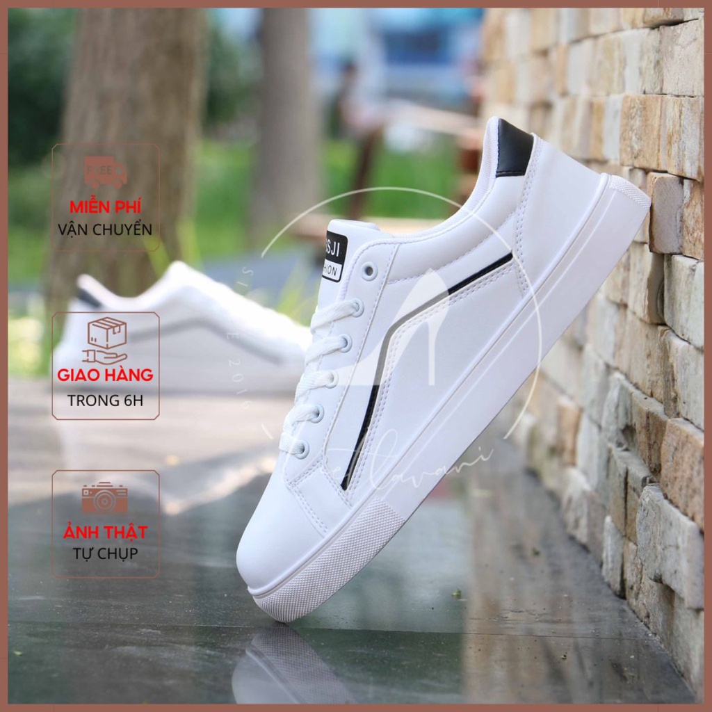 Giày thể thao nam màu trắng cực chất siêu nhẹ