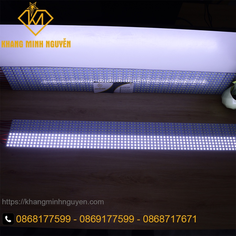 [Combo 1 vỉ 10 thanh] Đèn LED thanh 12v chip 5054 - 1 hàng bóng 72 LED sáng trắng dùng trang trí, thi công bảng hiệu.