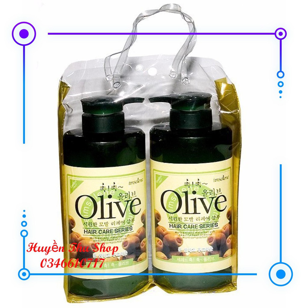 Bộ dầu gội và dâu xả OLIVE 800ml