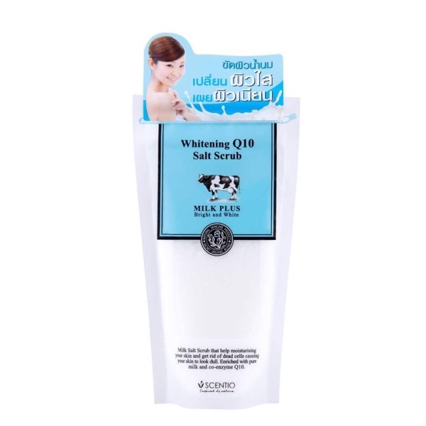 Muối Tẩy Tế Bào Chết Dưỡng Trắng Scentio Milk Plus Whitening Q10 Salt Scrub