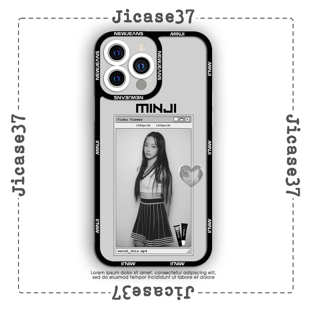 Ốp lưng iphone cạnh vuông Jicase NewJeans Minji kpop 6plus/6s/6splus/7/7plus/8/8plus/x/xs/11/12/pro/max/plus/promax
