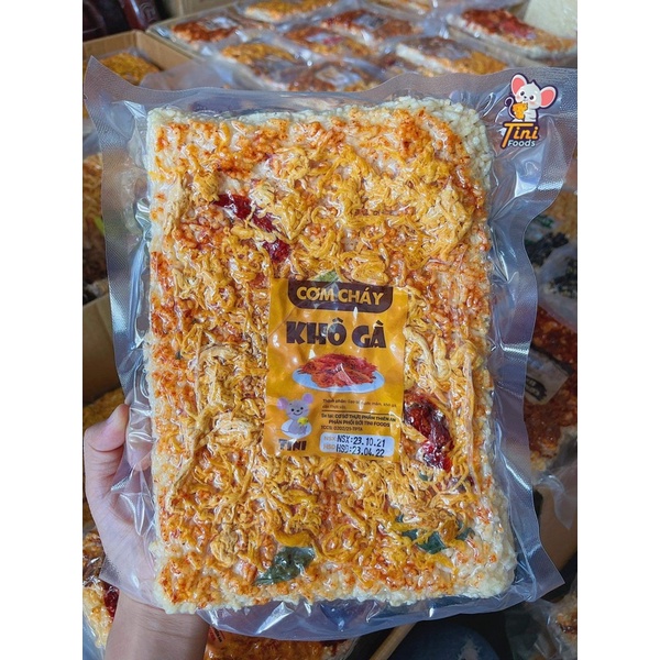 CƠM CHÁY KHÔ GÀ LÁ CHANH THƯỢNG HẠNG- ĂN LÀ MÊ GÓI HÚT CHÂN KHÔNG 250GR-SIÊU RẺ