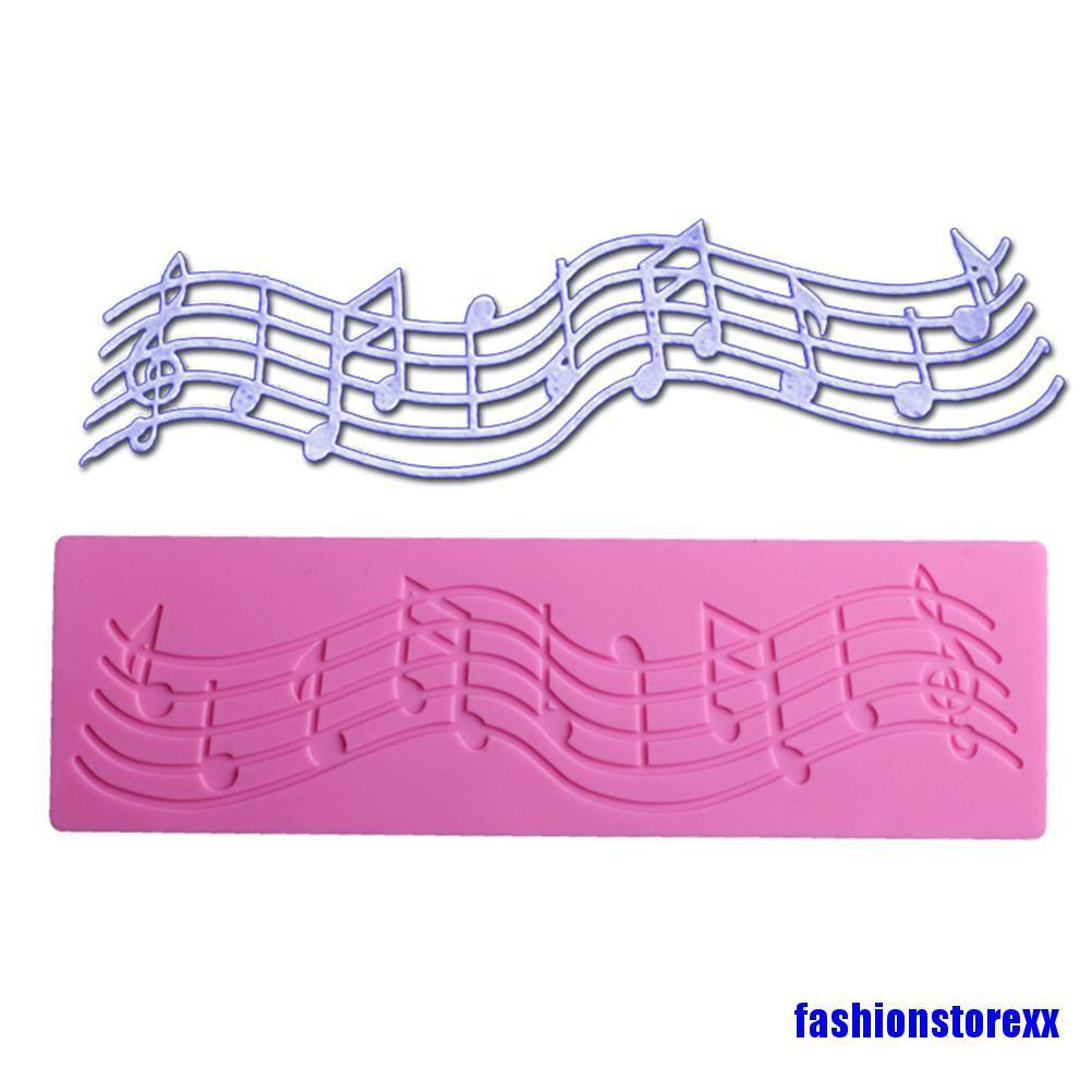 Music Note Khuôn Silicone Tạo Hình Trang Trí Bánh