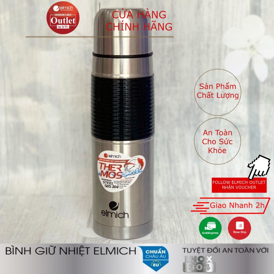 Bình Giữ Nhiệt Inox 304 Nóng 8h Lạnh 12h ELMICH El520x 500ml/750ml/1000ml