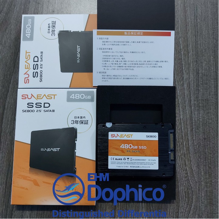 Ổ cứng SSD SunEast 480/240/120GB nội địa Nhật Bản – CHÍNH HÃNG – Bảo hành 3 năm – Tặng cáp dữ liệu Sata 3.0