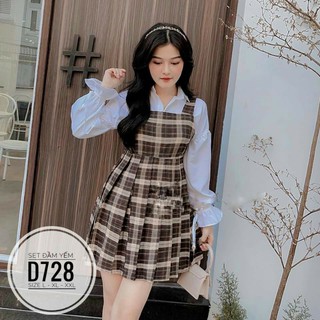 BIGSIZE SET ĐẦM YẾM CARO 60-90KG