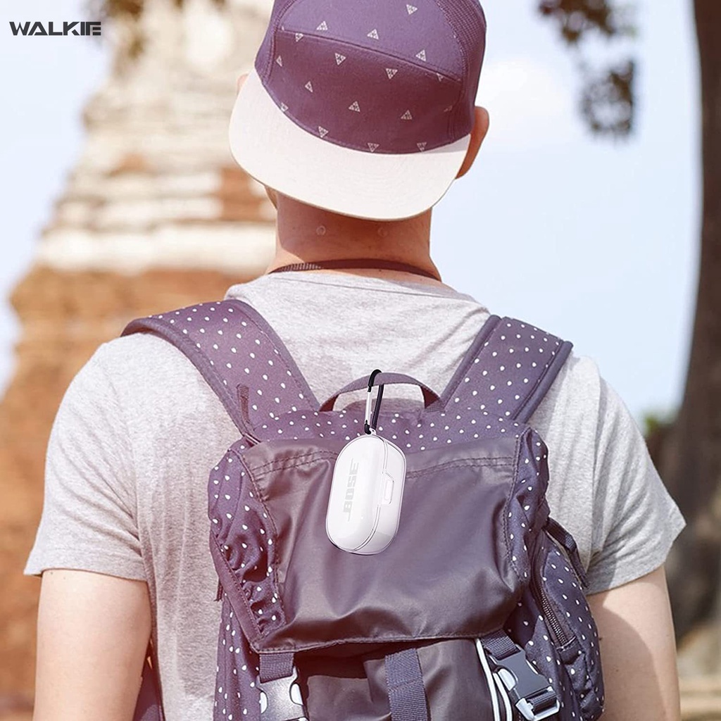 Vỏ bảo vệ hộp sạc tai nghe Bose QuietComfort bằng TPU mềm trong suốt có móc khóa chất lượng cao