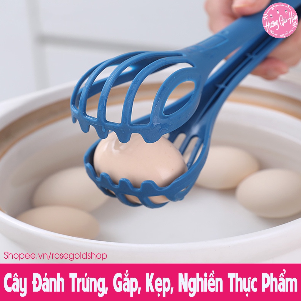 Kẹp Gắp Thức Ăn Kiêm Dụng Cụ Đánh Trứng Đa Năng Nhựa ABS Tiện Lợi Dễ Sử Dụng Cho Nhà Bếp