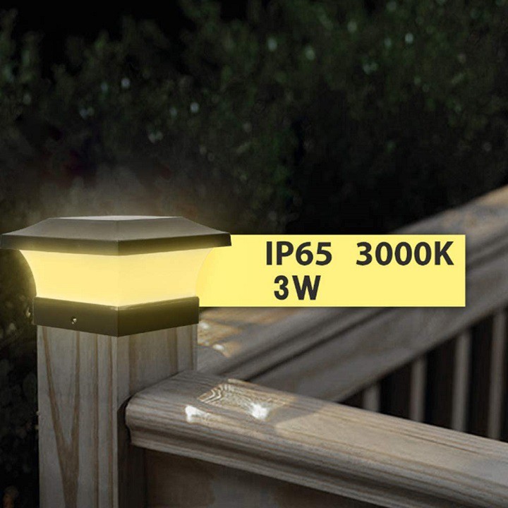 Đèn năng lượng mặt trời trụ cổng tường rào cao cấp 12 led siêu sáng