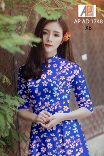 Vải áo dài in hoa nhí đẹp