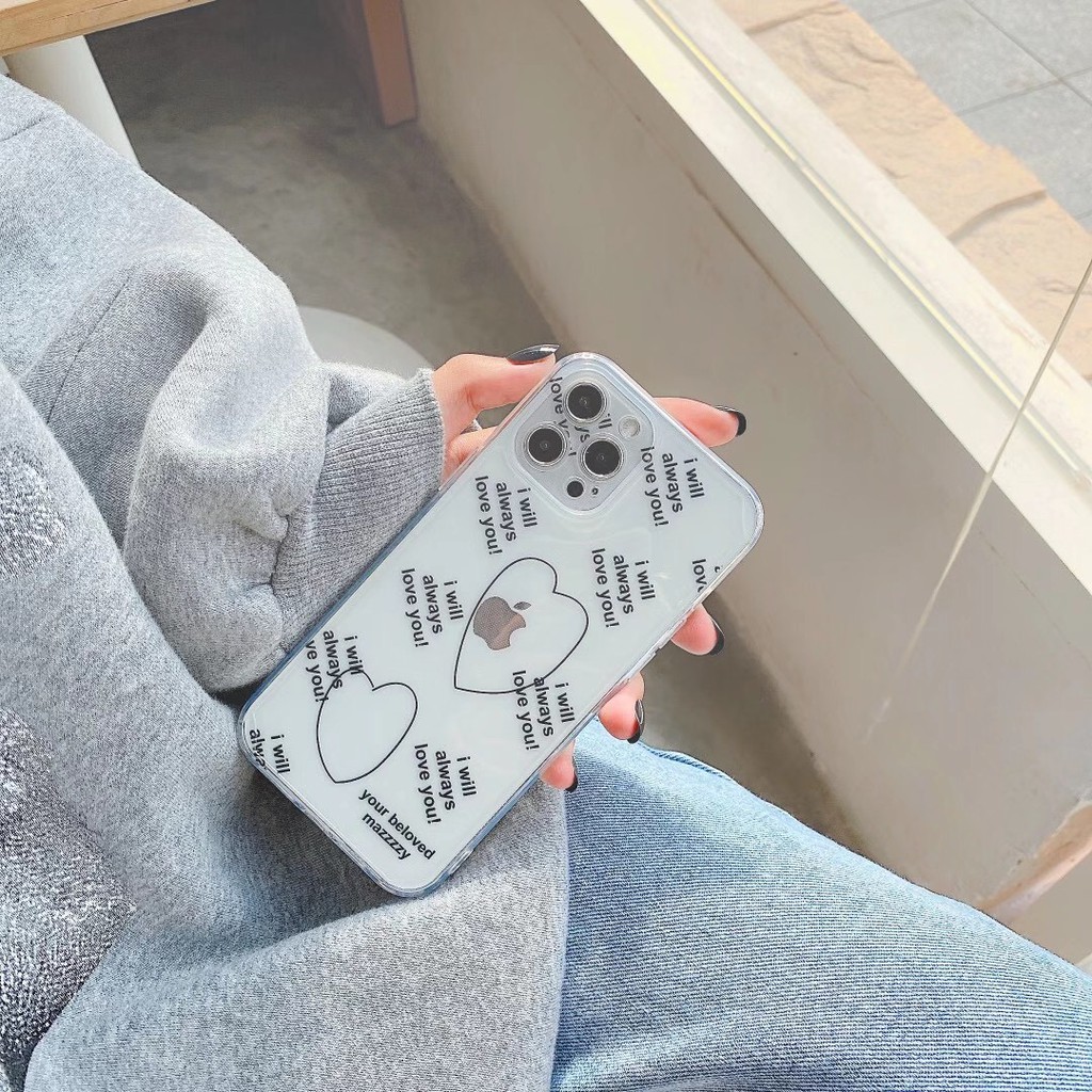 Ốp điện thoại TPU in hình trái tim cho Iphone12 / 12pro Max / 12mini / 7plus / 11pro Max / Xs Max / Xr | BigBuy360 - bigbuy360.vn