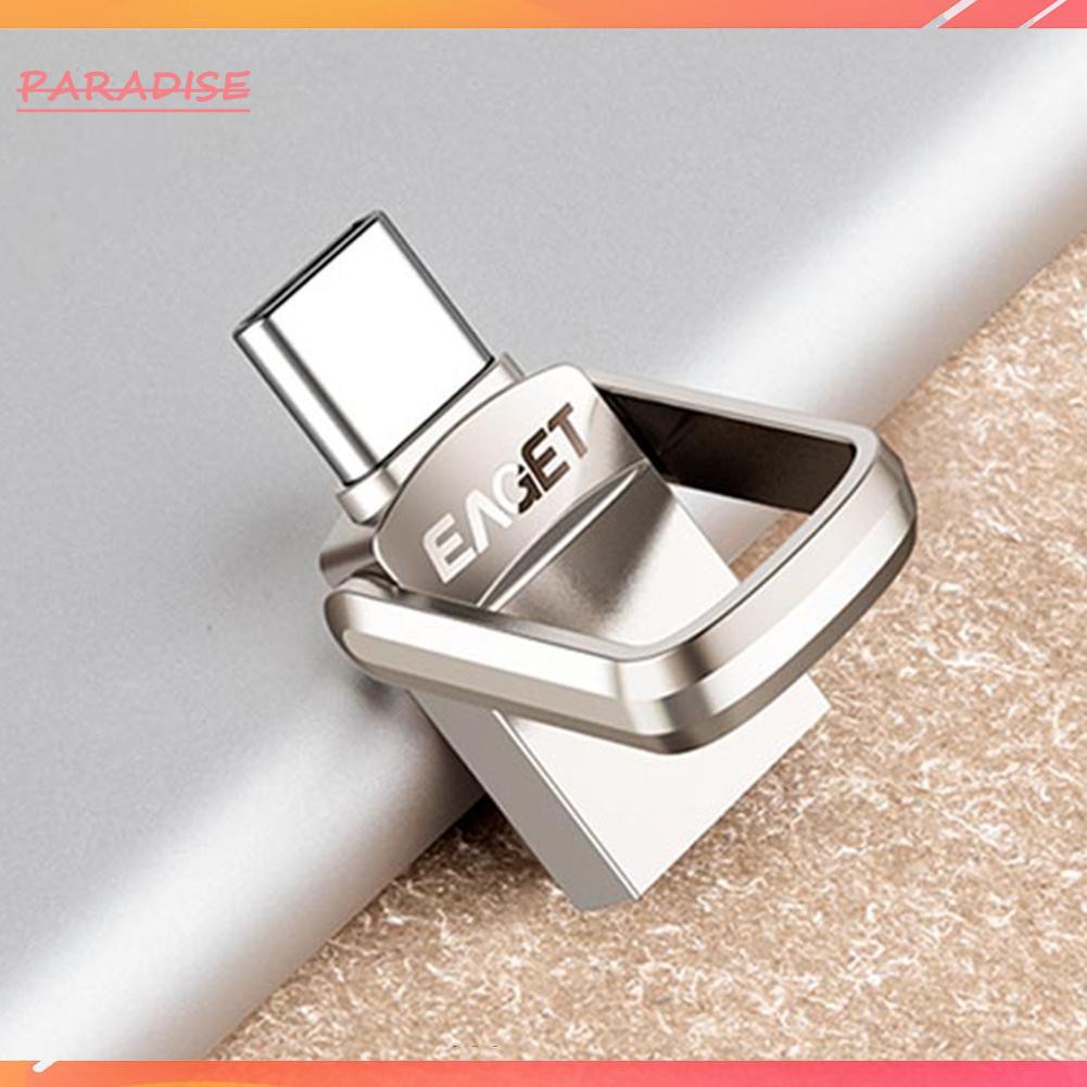 Paradise1 EAGET CU20 Metal USB 3.0 Flash Drive Memory Stick OTG Type C Mini Pen Drive | BigBuy360 - bigbuy360.vn