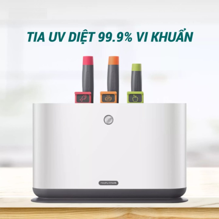 Bộ dao thớt nhà bếp kháng khuẩn sử dụng tia UV 7 món Morphy Richards MR1000 - HÀNG NHẬP KHẨU BẢO HÀNH 12 THÁNG